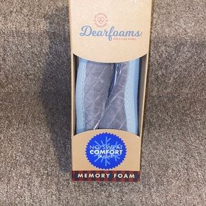 🩶NWT Dearfoams Microfiber Terry Clog Slippers